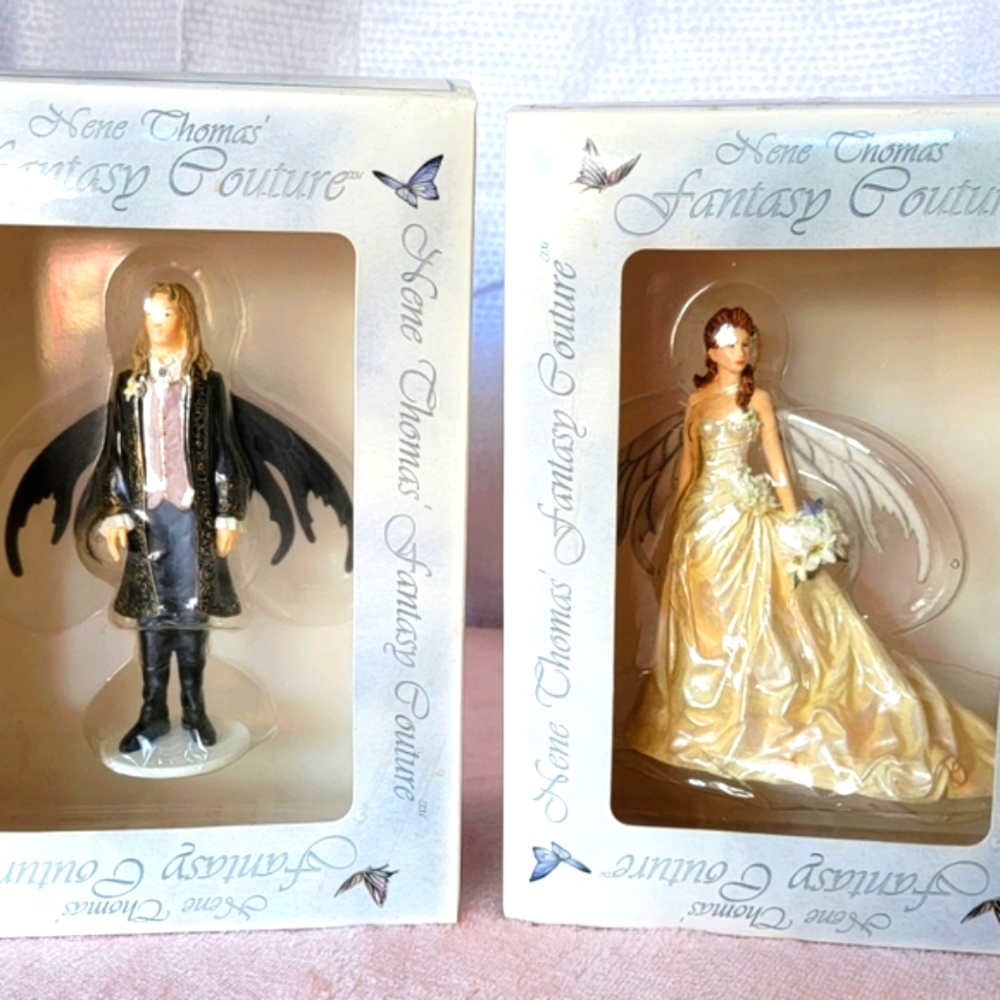 BRIDE & GROOM Faeries Nene Thomas -  Retired Rare fairies